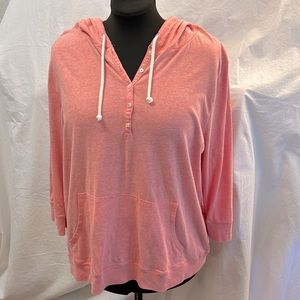 Old Navy lightweight hooded shirt. Pre owned coral $10 XXL